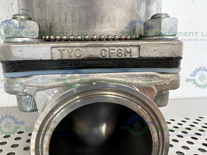 Used ITT Pure-Flo  AP2009  Stainless Steel Diaphragm Valve w/ 2" Sanitary Fitting