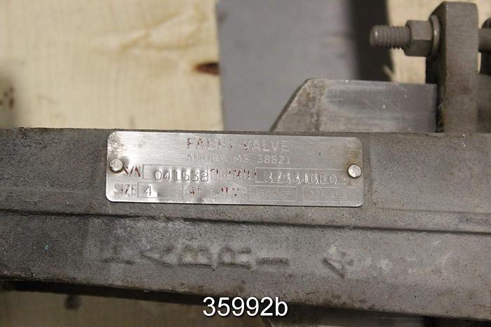 Used Fabri 4" Hand Operated Knife Gate Valve #35992