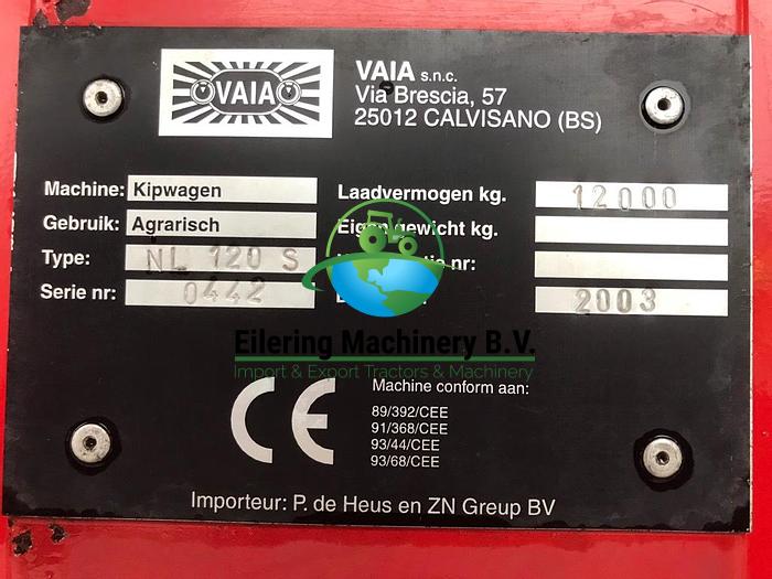 Gebruikt VAIA NL120S KIPPER TE KOOP - NEDERLAND