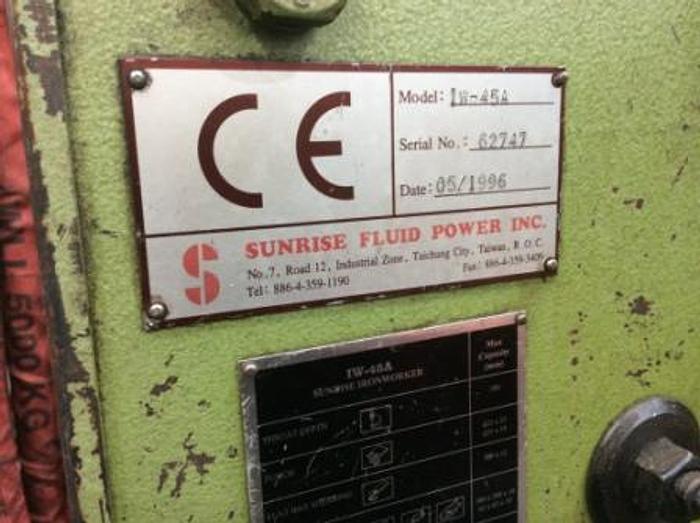 Used 1996 Sunrise IW45A Ironworker