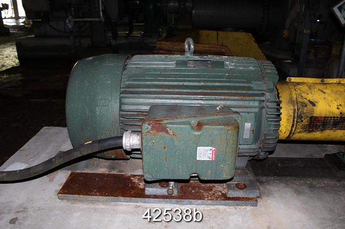 Used Toshiba B1254FLG3BSHD A/C Motor, 125 Hp, 1800 Rpm, 444TS Frame #42538