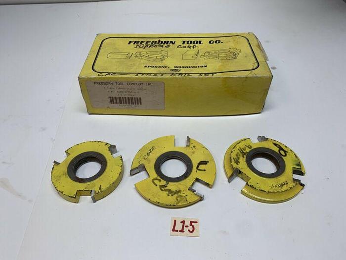 Used Freeborn Tool T-Alloy Tipped Shaper Cutter Shaping Cutting 1-1/4” Bore Set Of 3