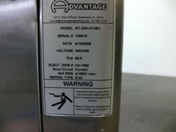 Used Advantage M1-20A-41HBX Centrifugal Blower, 20 ton Portable Chiller 96"x 58"x70"