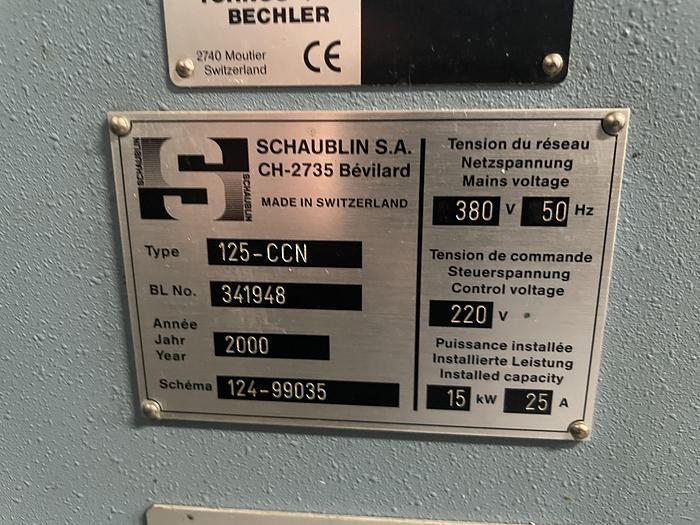 Gebruikt 2000 Schaublin 125-CCN