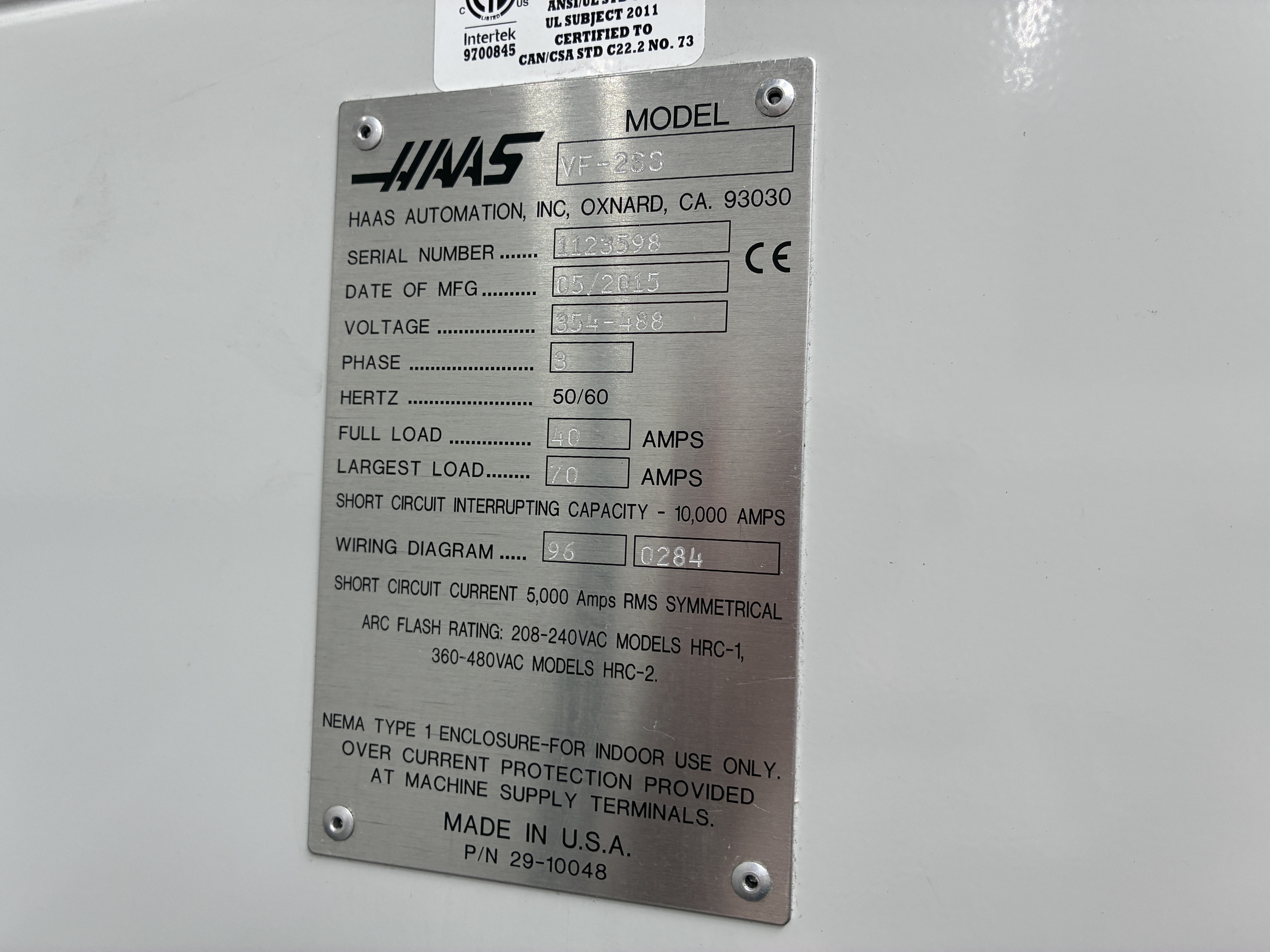 Gebruikt 2015 Haas VF-2ss