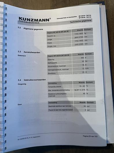 Gebruikt Kunzmann WF 600 M