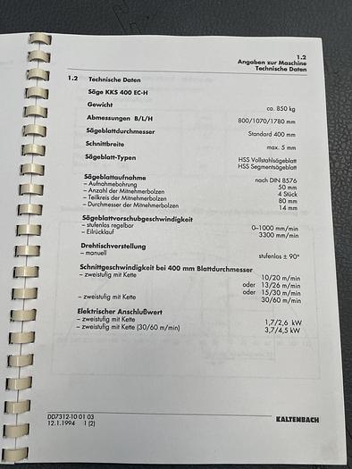 Gebruikt Kaltenbach KKS-400 EC-E