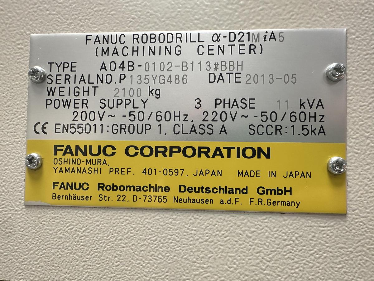 Gebruikt FANUC Robodrill D21MiA5