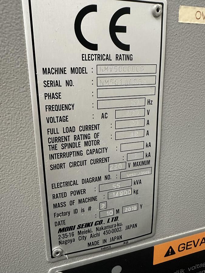 Gebruikt Mori Seiki NMV5000 DCG