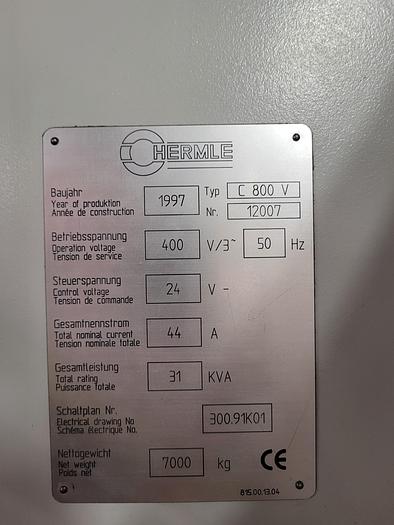 Gebruikt HERMLE C800 V