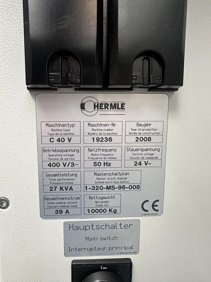 Gebruikt HERMLE C40 V (42.000 rpm spindel)