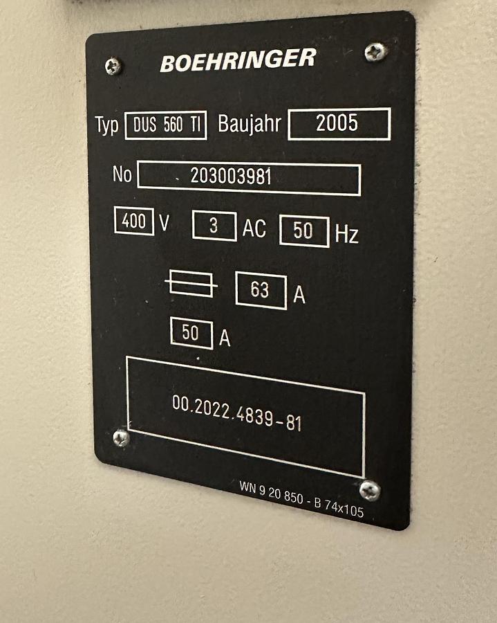 Gebruikt VDF BOEHRINGER DUS 560 TI