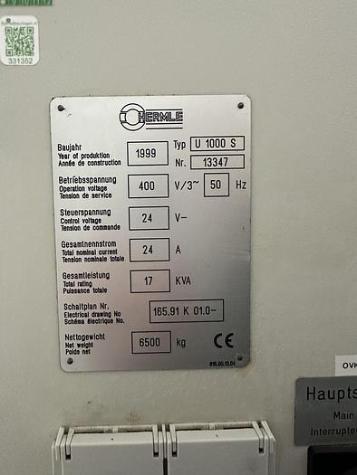 Gebruikt HERMLE U 1000 S