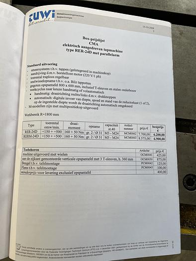 Gebruikt 2009 CMA taparm RER-24