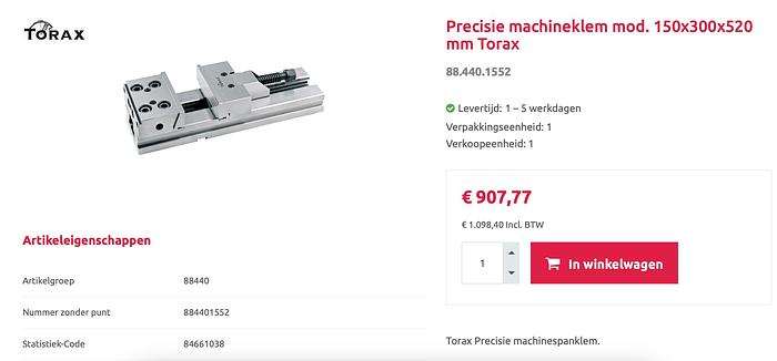 Gebruikt Torax Machineklem