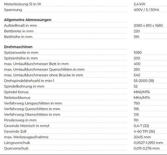Gebruikt 2020 Holzmann ED1080ADIG