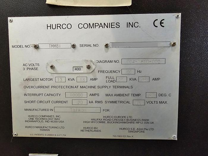 Gebruikt 2018 Hurco TMM8i