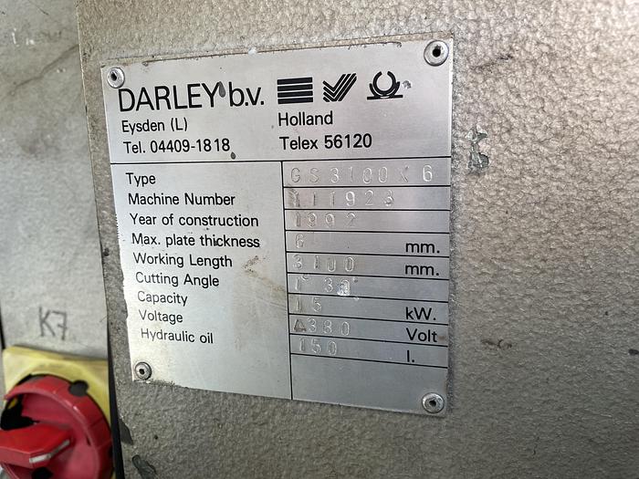 Gebruikt 1992 Darley Schaar GS 3100 x 6
