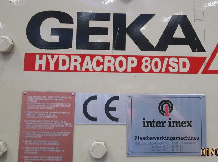 Gebruikt Geka pons/knipmachine Hydracrop 80/SD