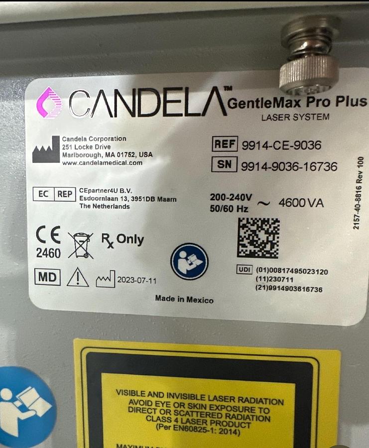 Used 2023  Candela Candela GentleMax Pro Plus
