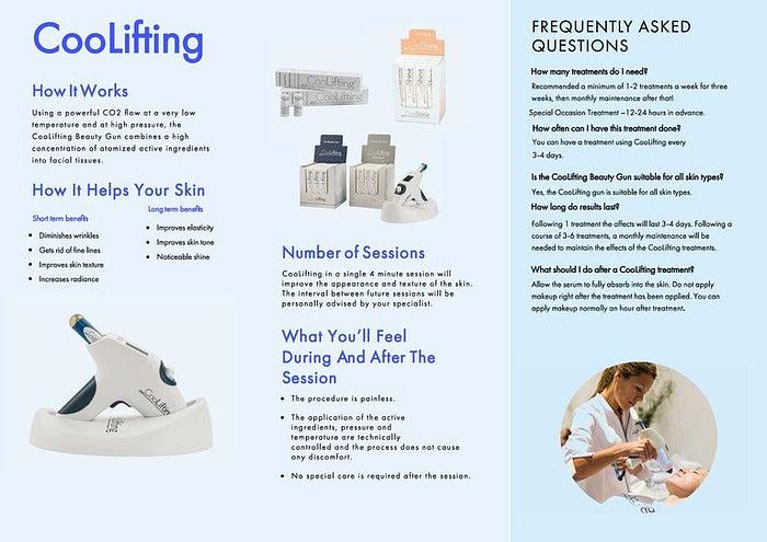 Coolifting 11" x 8.5" tri-fold Brochures - Gloss Aqueous Coating (25 total brochures)