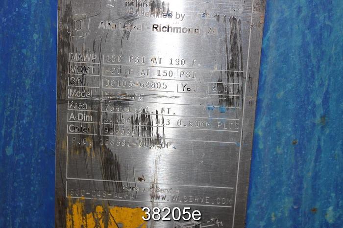Used Alfa Laval M15-MFG Plate And Frame Heat Exchanger #38205