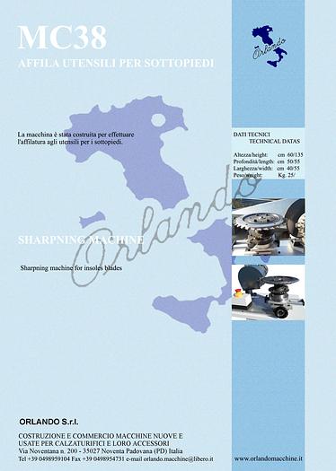 MC38 - AFFILA UTENSILI SOTTOPIEDI / SHARPNING MACHINE