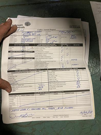 Used YORK MAXE 550 TON CENTRIFUGAL CHILLER MFG. 2013