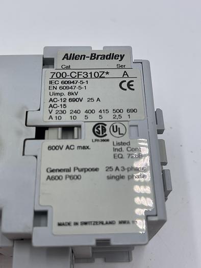 Used Allen-Bradley 700-CF310Z* Ser A 