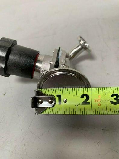 Used ITT Pure Flow Diaphragm Valve .5-316L-RA20MAX-CWP150 w/ 1/2" Sanitary & 2" OD