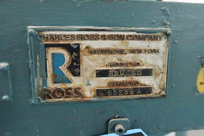 Refurbished 40 GALLON ROSS DOUBLE PLANETARY MIXER - MODEL HDM-40