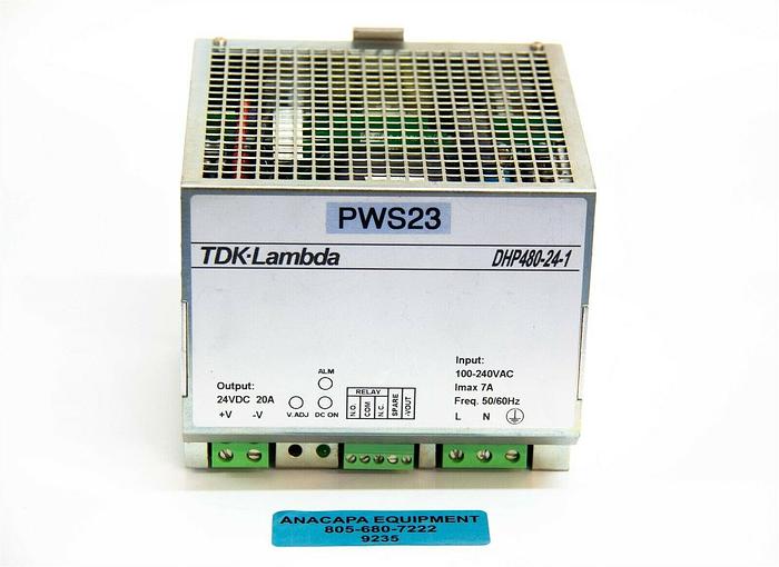 Used TDK Lambda DHP480-24-1 Single Output Rail Power Supply 100-240VAC Used (9235)K