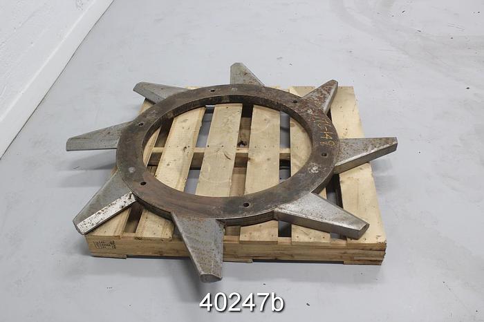 Used Beloit Belcor Detrashing Screen, 8-Vane, 59" Diameter #40247