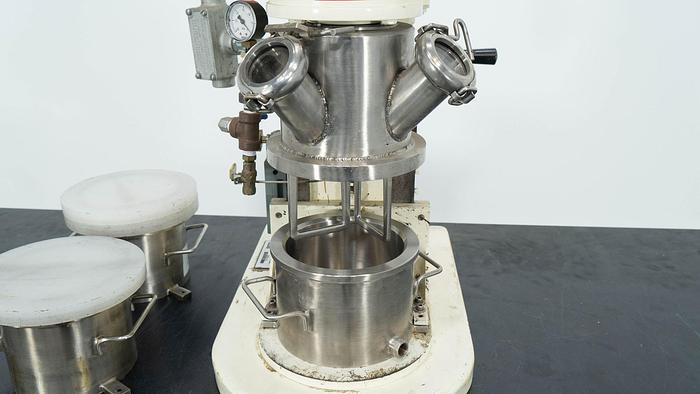 Used 1 QUART ROSS DOUBLE PLANETARY MIXER – LDM 1 QT – S/S – VACUUM (3) MIX CANS (#9767)