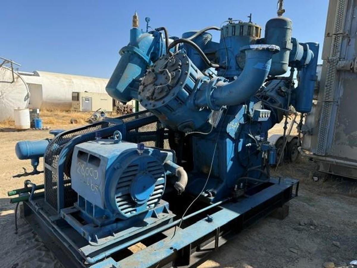 Used Bellis and Morcom 300 HP Air Compressor Model WH28H3N SN 7690
