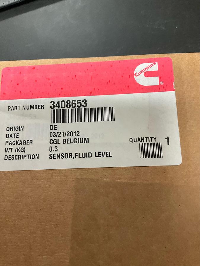 Cummins Fluid Level Sensor PN: 3408653