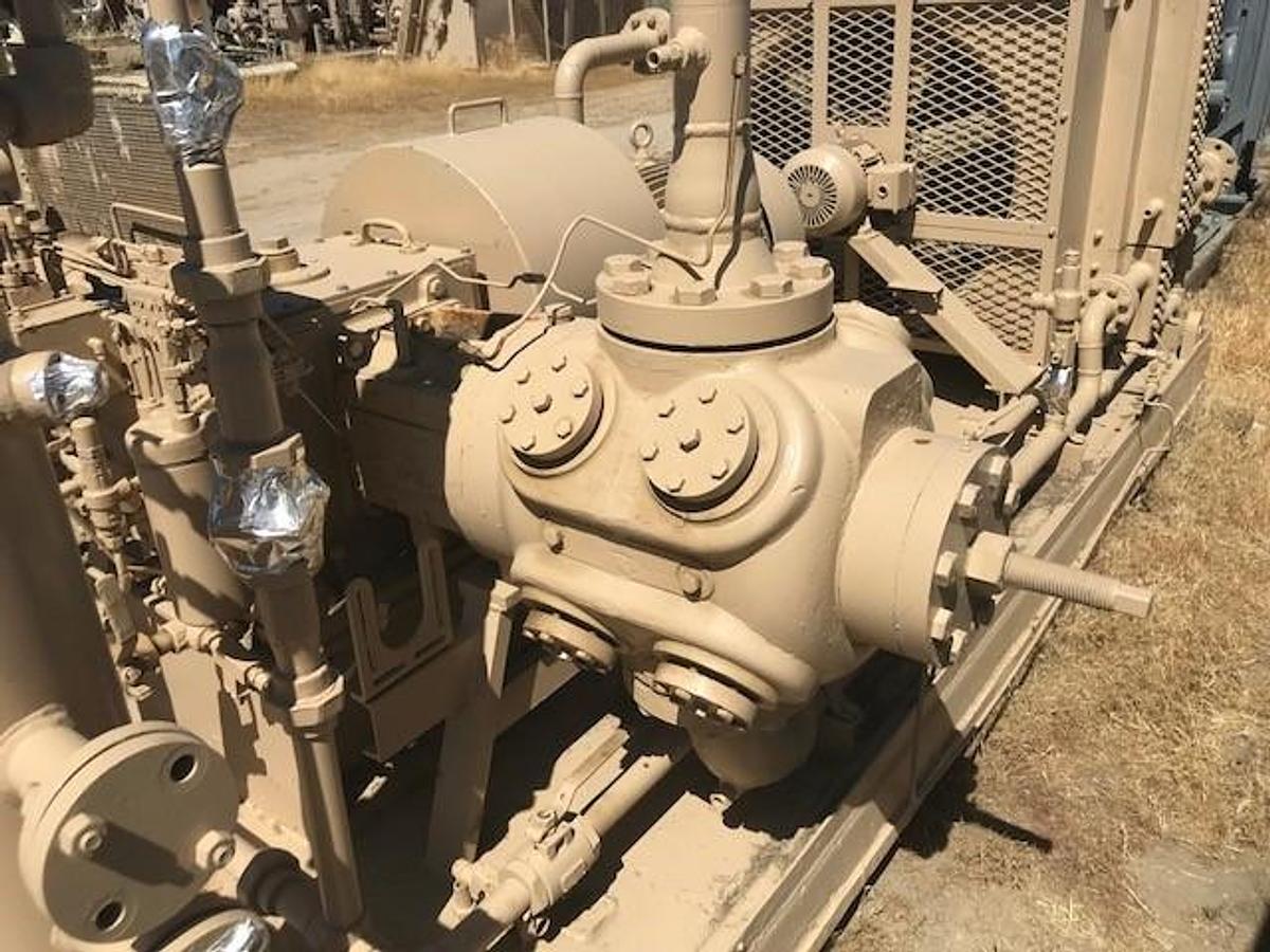 Used 75 HP / Gemini Compressor Model FE332D-2 Two Stage Cylinder Size 6 3/4” x 5 1/2"