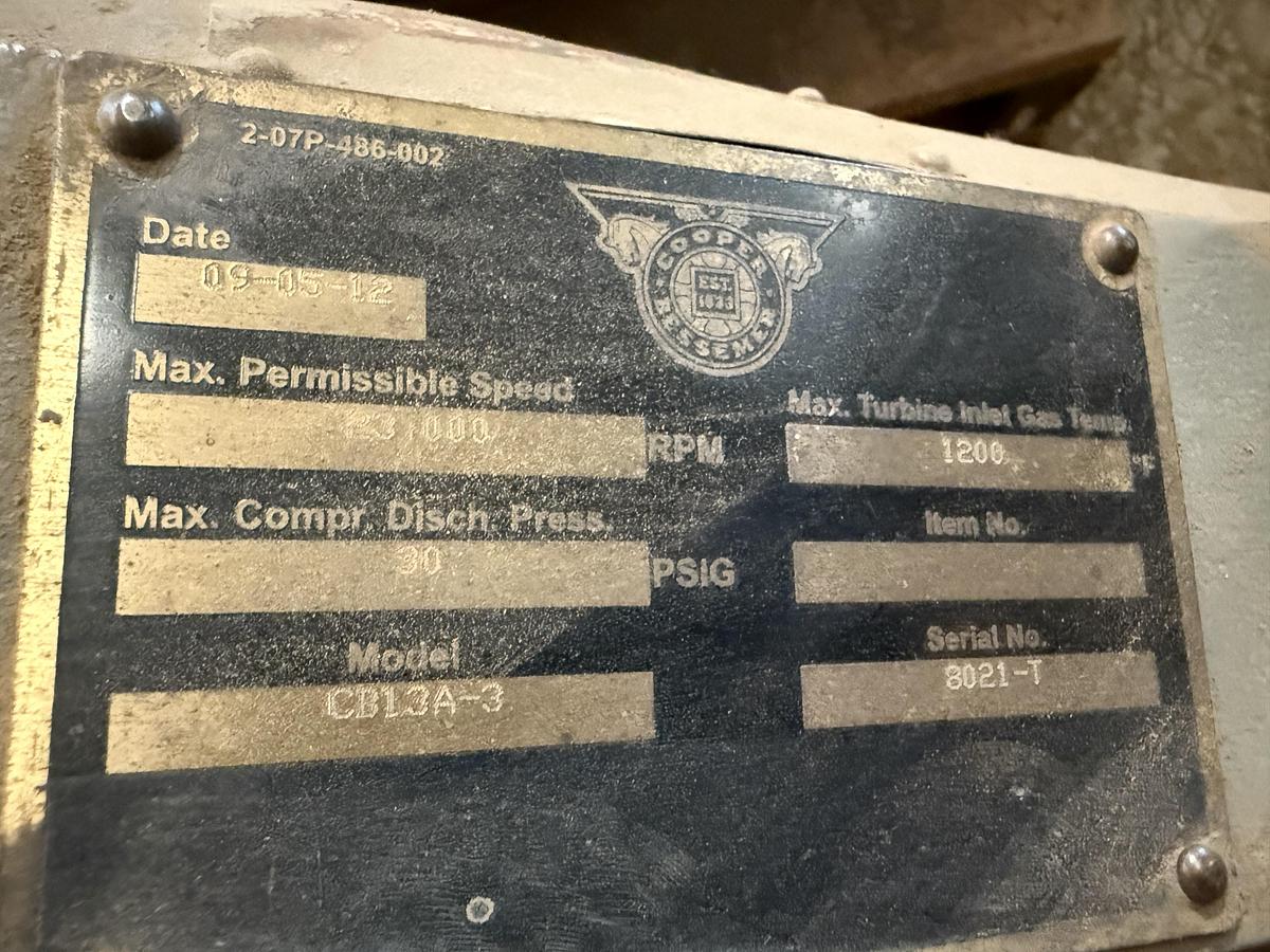 Cooper Bessemer CB13A-3 Turbo Charger