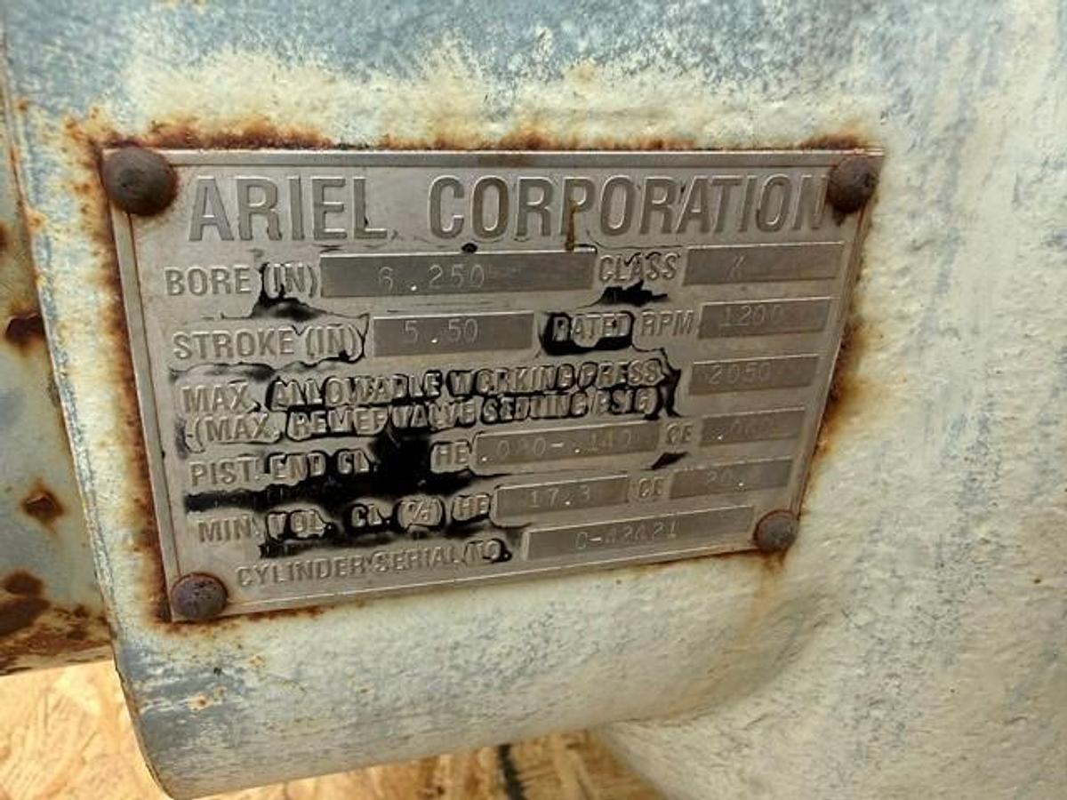 Used Ariel 6.25” JGK 2050 # Cylinder SN C-42421