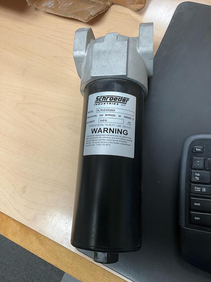  Schroeder Industries Pressure Filter PN: RLT9VZ10S20D5 