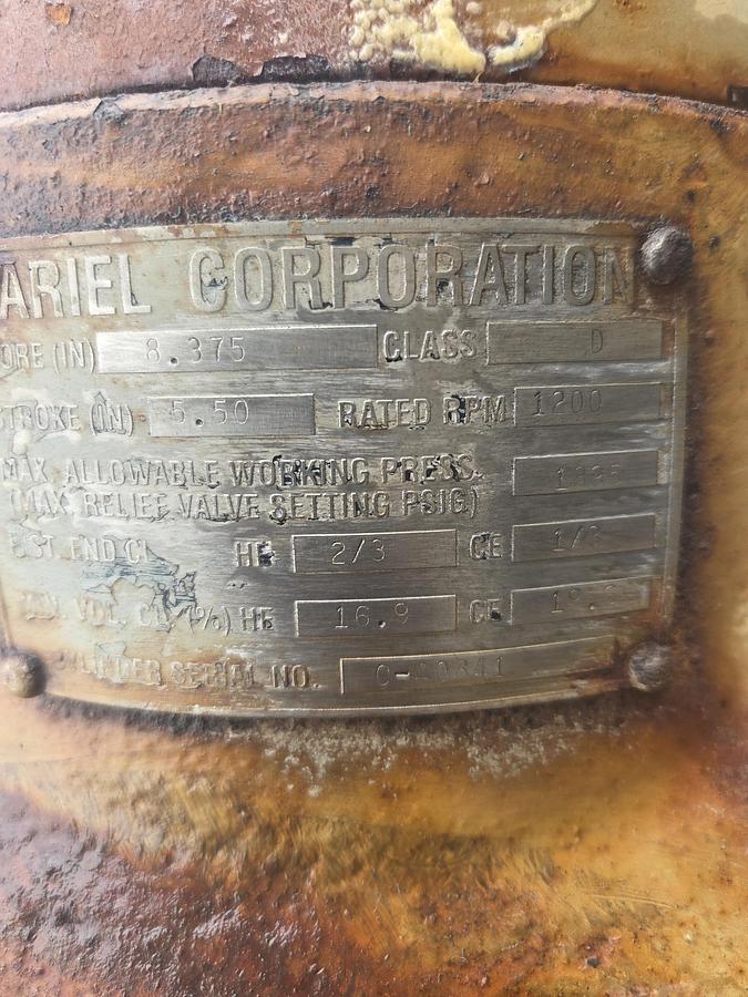 Used Ariel 8.375" JGD 1895 # Cylinder SN C-40841