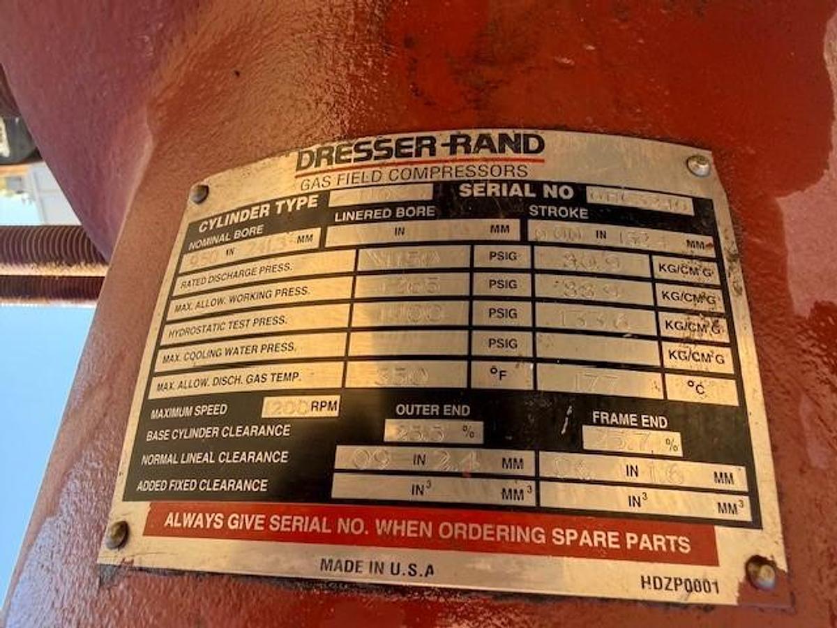 Used Ingersoll Rand 9.5” x 6” stroke HOS 1265 # Cylinder SN 6HC3246