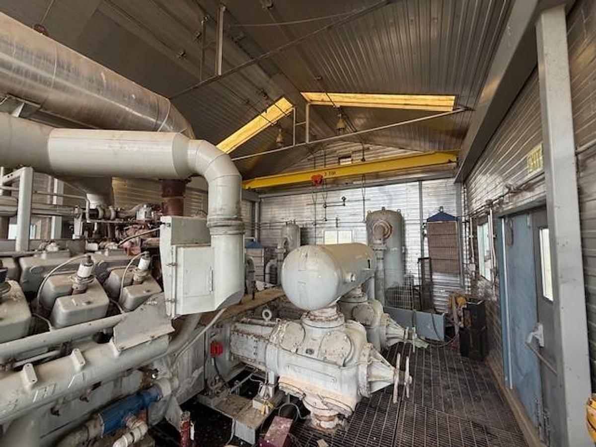 Used Waukesha Model L5790GL SN C-12498/3 Ariel Model JGK-4-3 Stage SN F-12035 Cylinder Sizes 14.125" x 13.625" x 9.125" x 6.25" Air-Ex Cooler Model 156EH 635,1315,1485