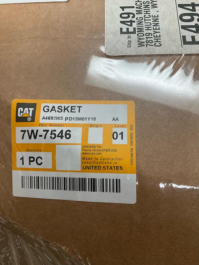 CAT 0.21mm Thick Cylinder Block Plate Gasket PN:7W-7546