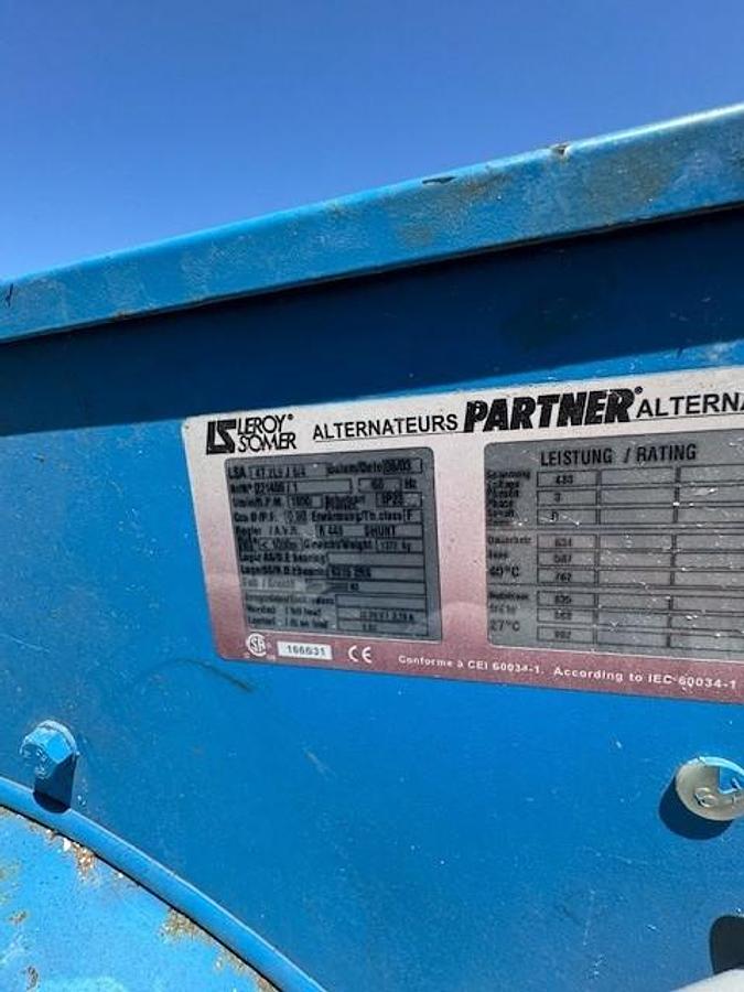 Used Waukesha Model L36GSID S/N C-17682/1 Genset 500 KW Leroy Somer 60 Hz 1800 RPM