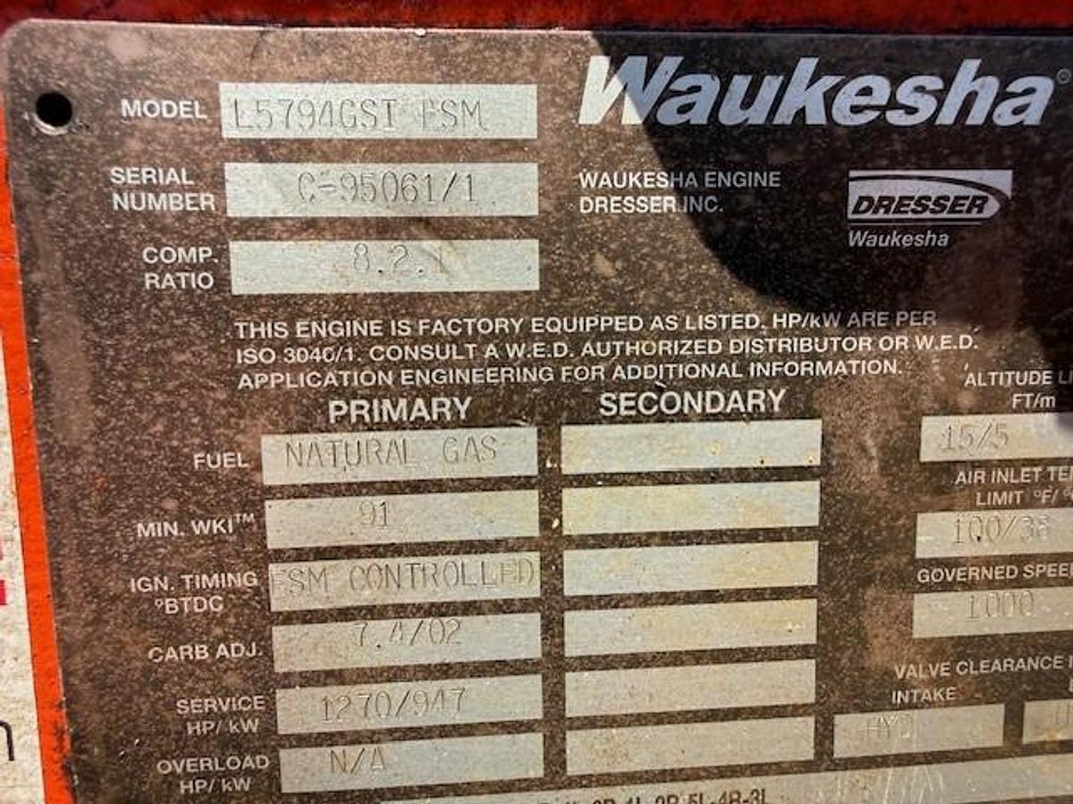 Used Waukesha L5794 Engine Block SN C-95061/1