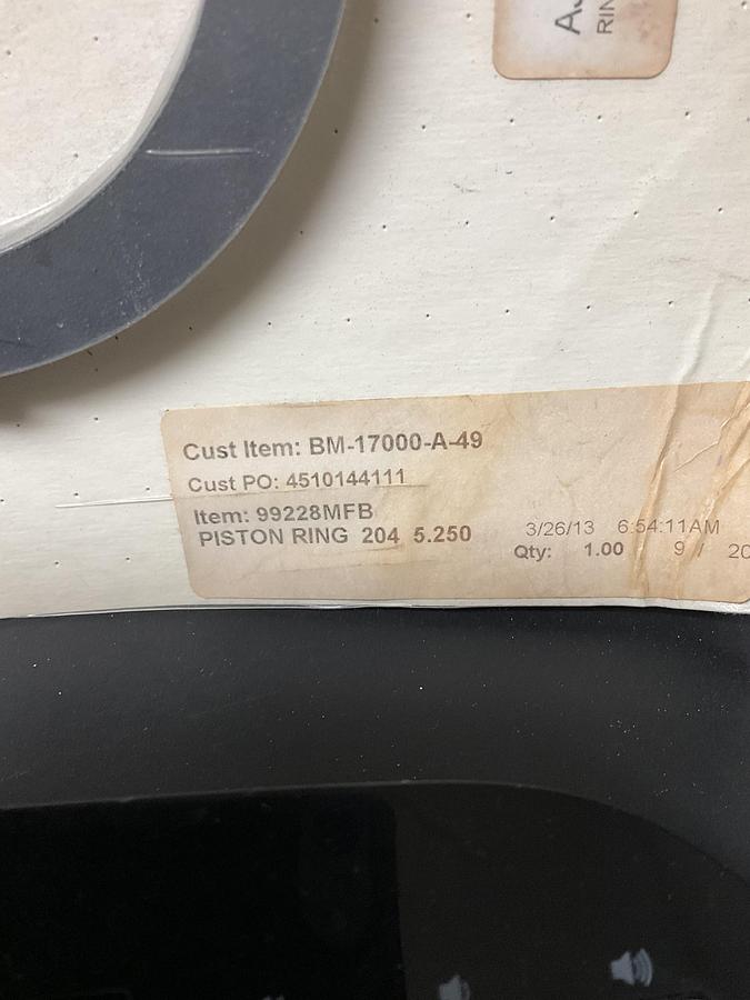 Cooper-AJAX 5¼-inch compressor piston ring PN: