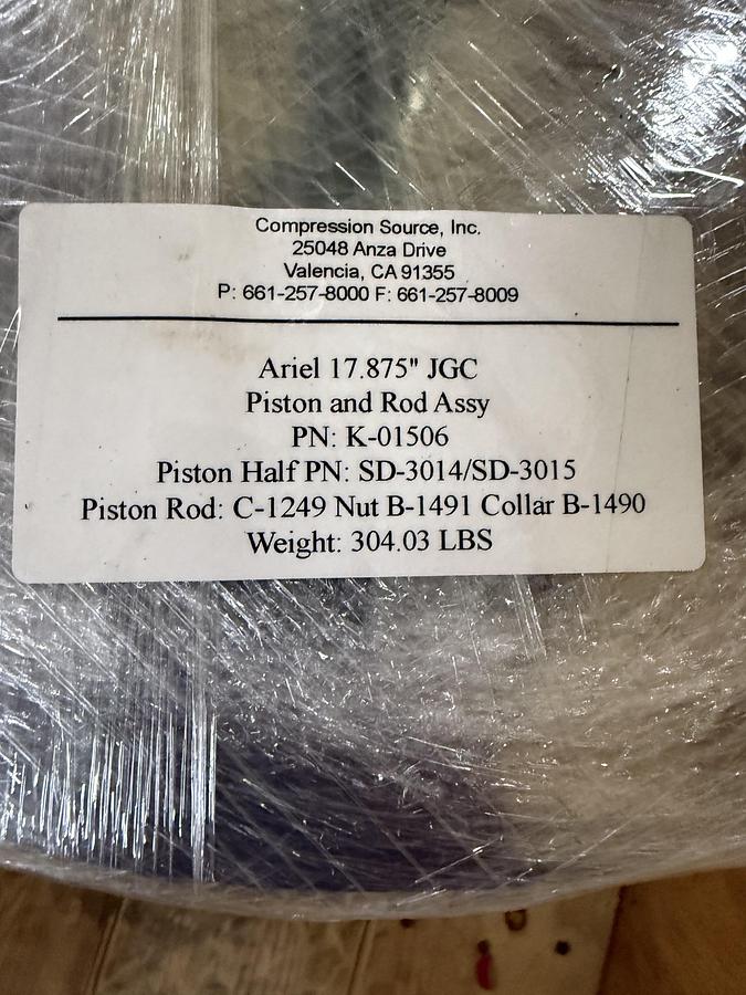 Ariel 17.875” JGC Piston and Rod Assembly PN: K-01506