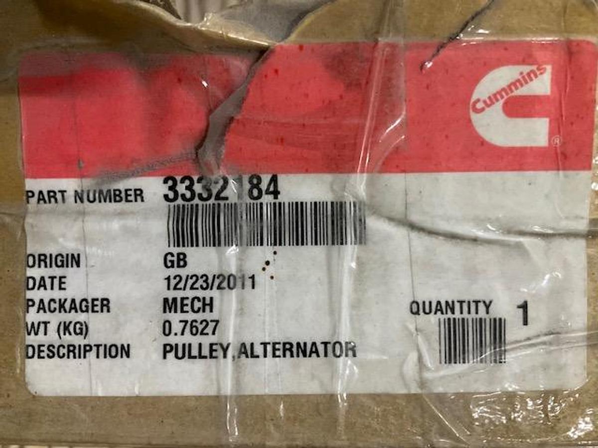Cummins Alternator Pulley PN 3332184