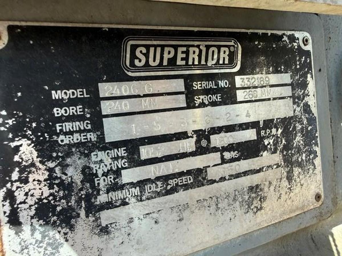 Used Superior 2406G Engine SN 332189